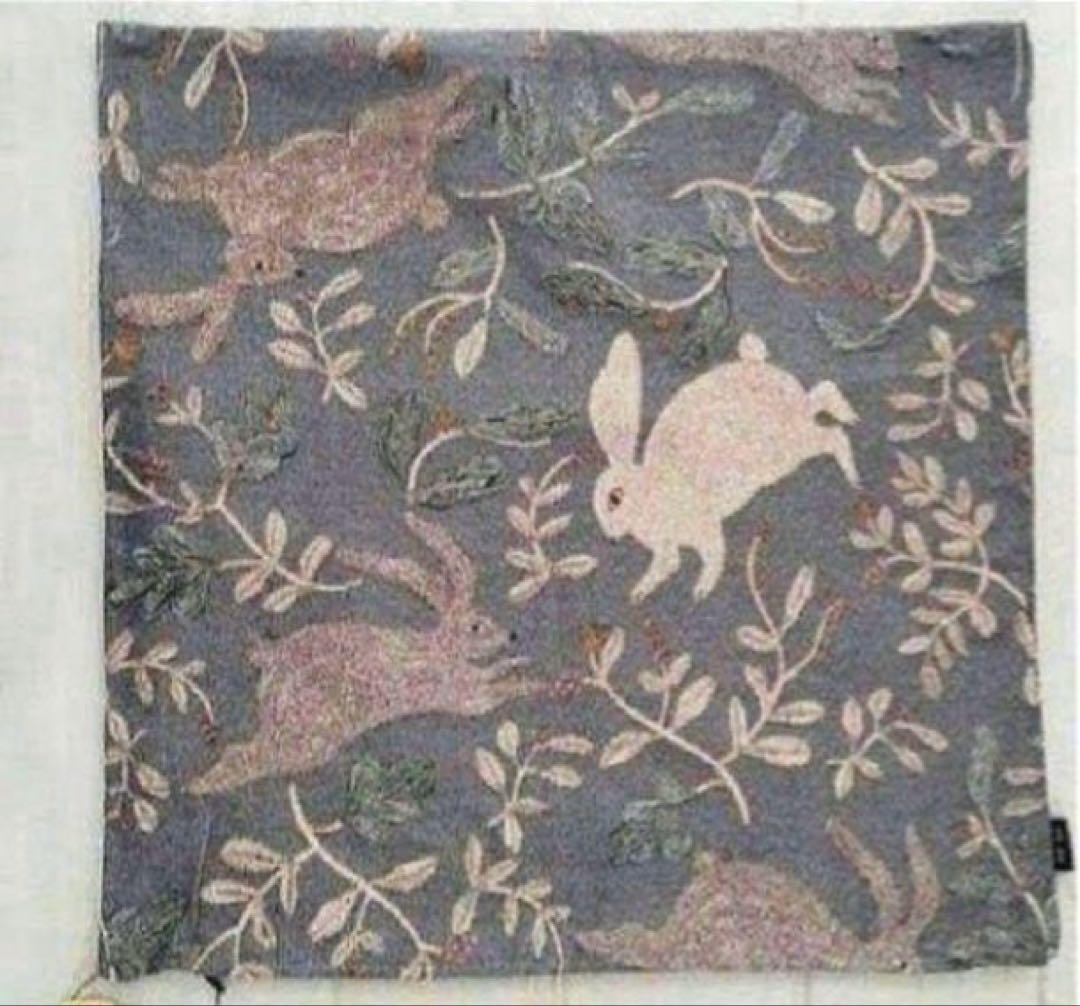 松尾ミユキ　クッションカバー　スリーラビット　45×45cm　うさぎ　ウサギ