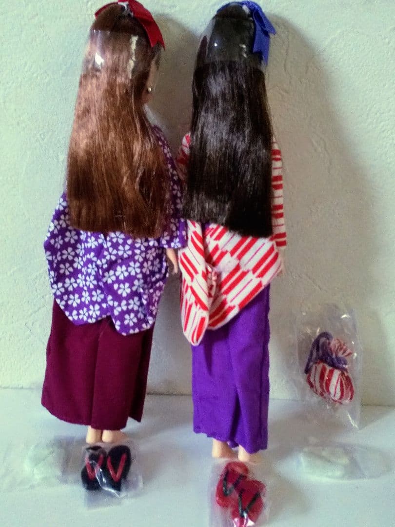 旧タカラ　袴リカちゃん・紫袴 こげ茶髪