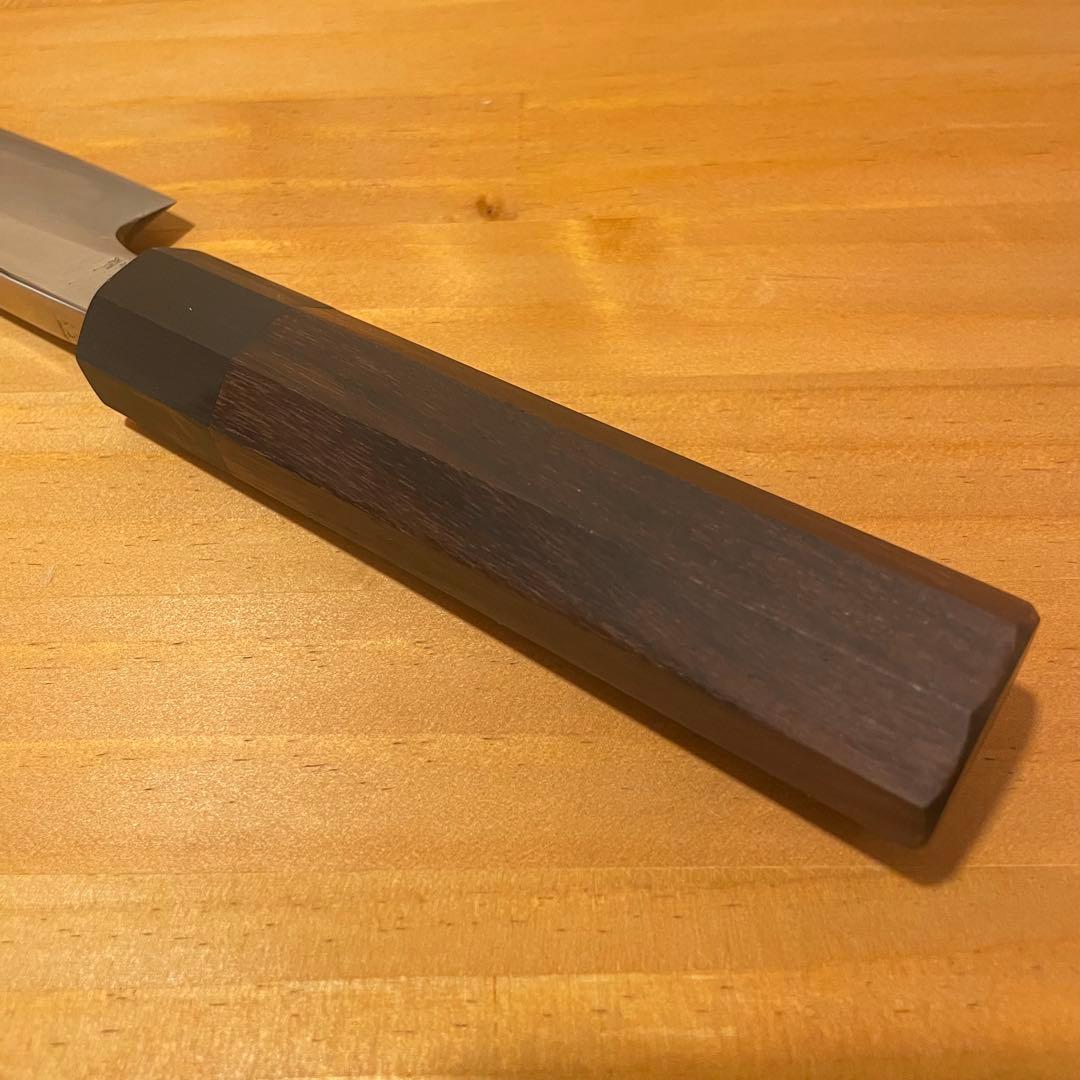 切付型相出刃 相出刃 出刃 6寸 18cm 紫檀柄 バフ仕上げ済み 研ぎ済み