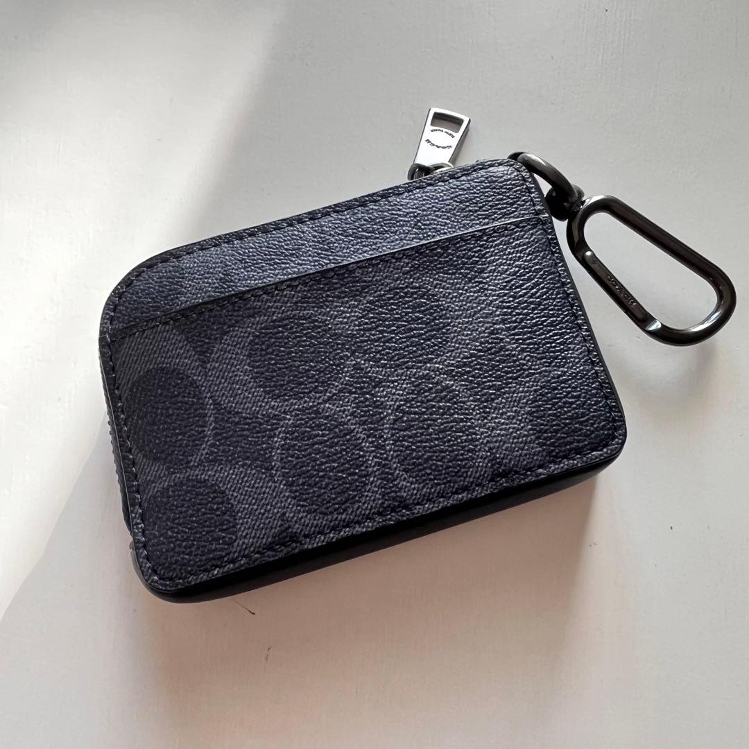 新品☆【コーチ】キーリング付き カードケース　ケース シグネチャー