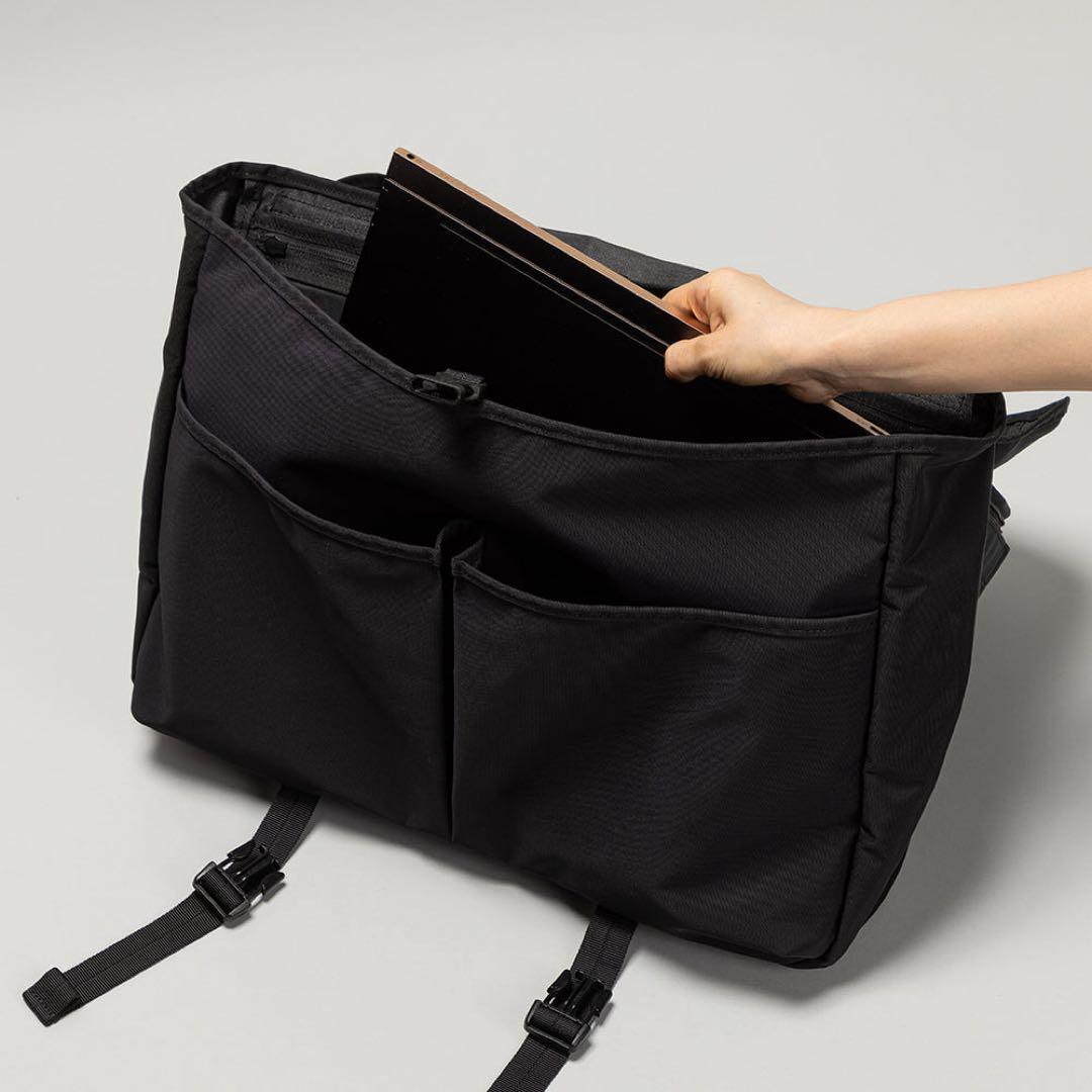 軽量コーデュラナイロン メッセンジャーバッグ 日本製 ブラック kuros'