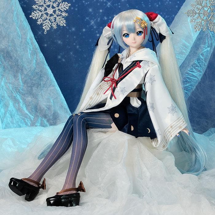 DD ドルフィードリーム用衣装 初音ミク 雪ミク タンチョウ巫女セット 欠品あり