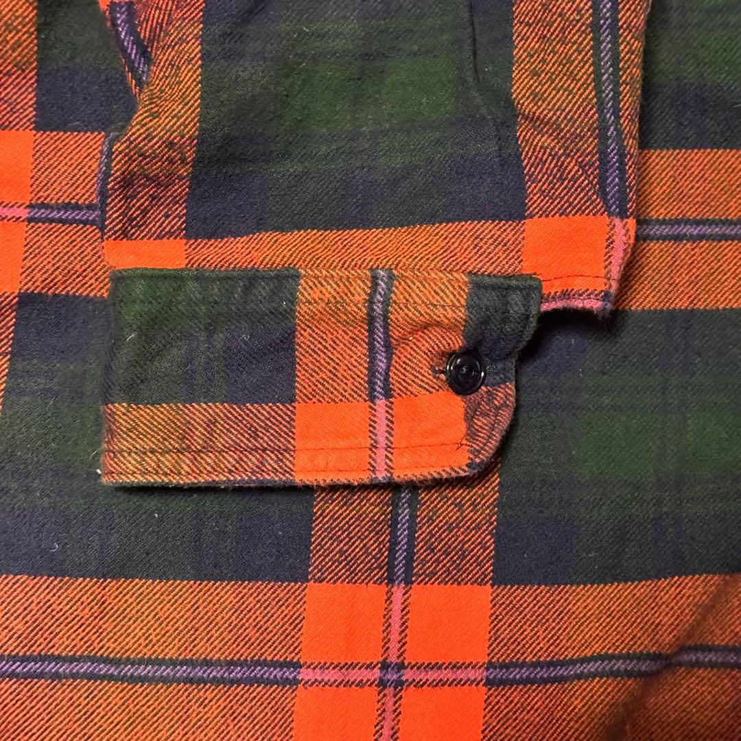 Engineered Garments コットンネルシャツ S オレンジ ワーク