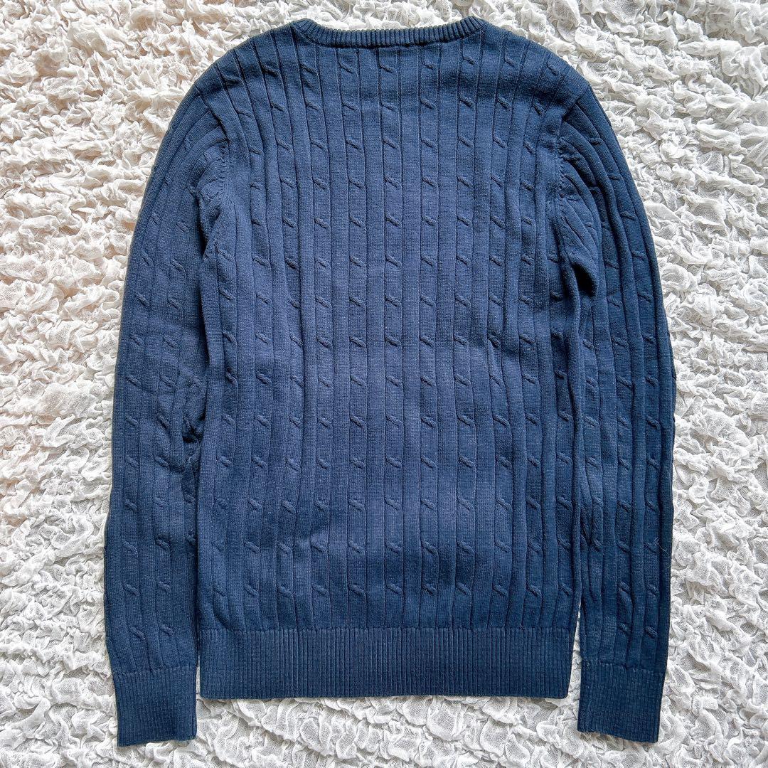 専用　　美品✨Polo Ralph LaurenケーブルニットMコットンネイビー