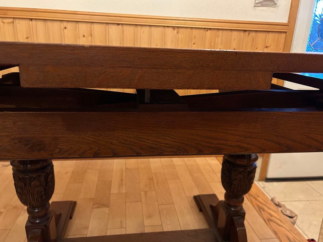 9/7（日)までお値下げセール‼️イギリスアンティーク木製伸縮機能付きテーブル