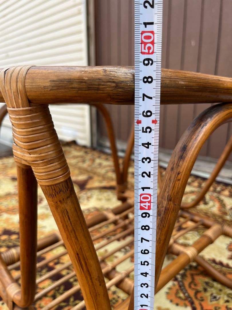 ラタンテーブル センターテーブル 籐 インテリア アンティーク ガラステーブル