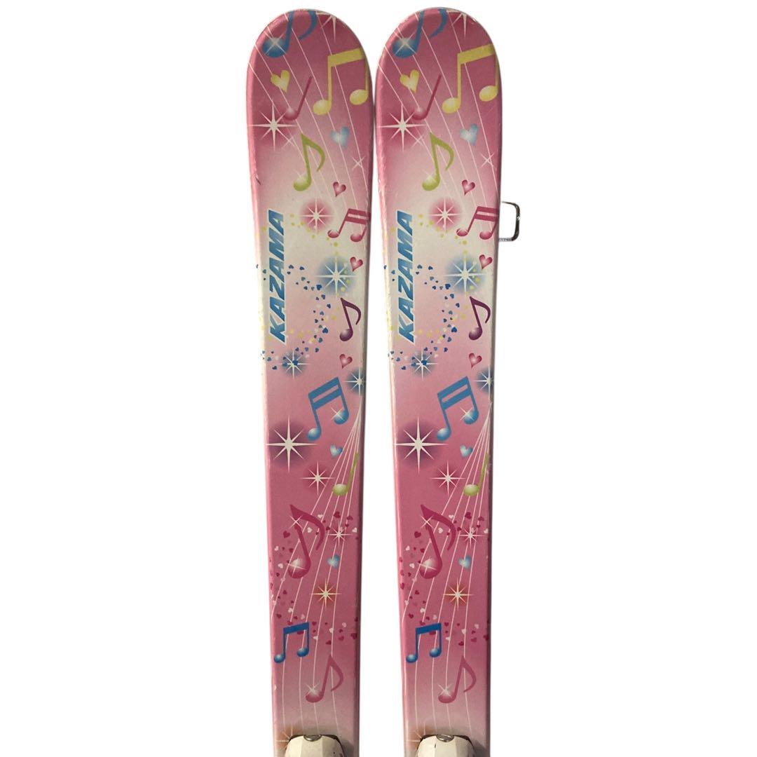 【メ01126-54】 KAZAMA キッズ用スキー板セット 136cm