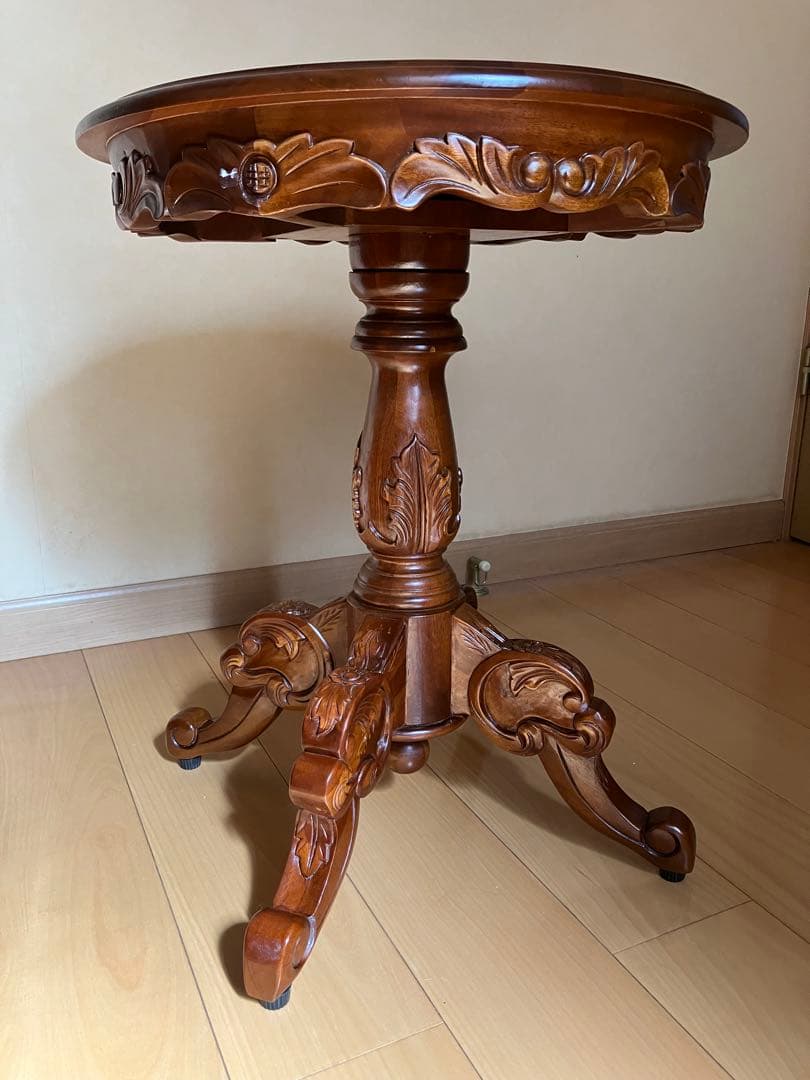 ラウンドテーブル コーヒーテーブル 花台 飾り台 [50×50×62cm]