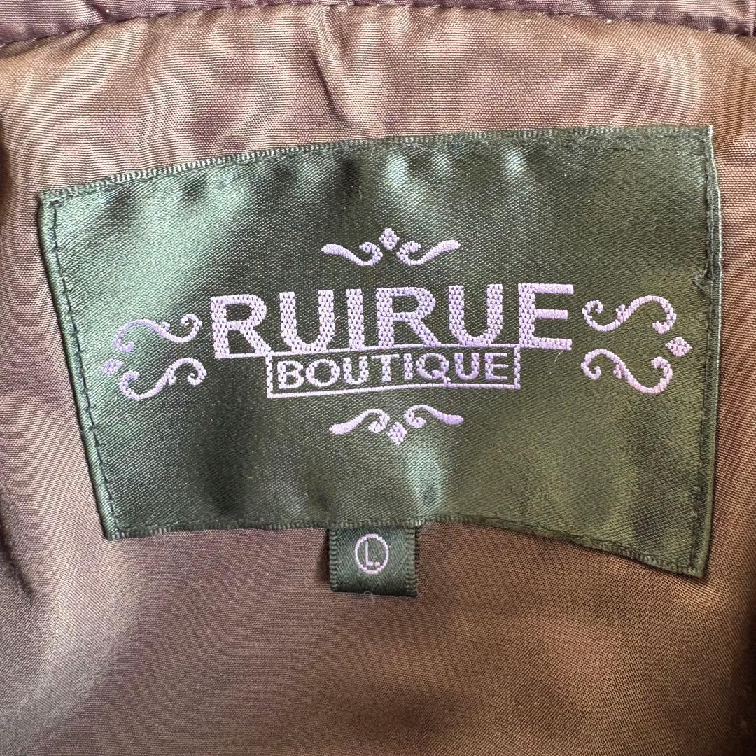 極美品 ルイルエブティック ダウンコート L 紫 ロング