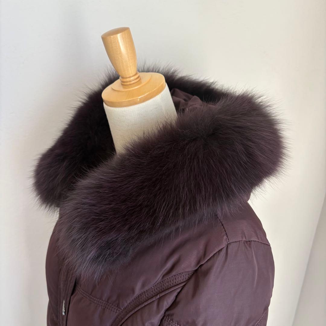 極美品 ルイルエブティック ダウンコート L 紫 ロング