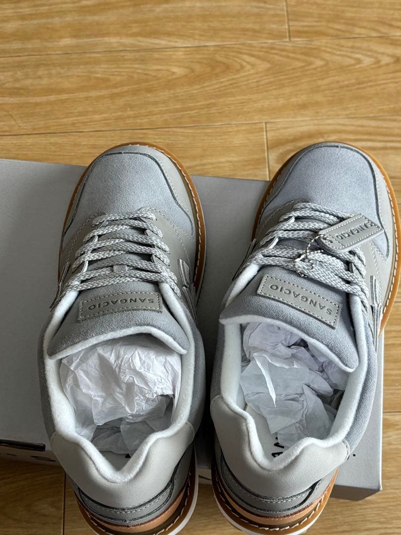 SANGACIO グレー スニーカー 収納袋付き