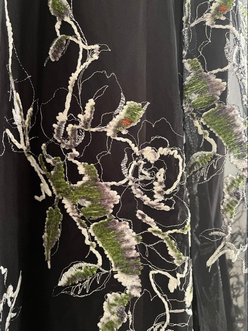 【Ameri】2WAY WILD ROSE CANVAS ART DRESS