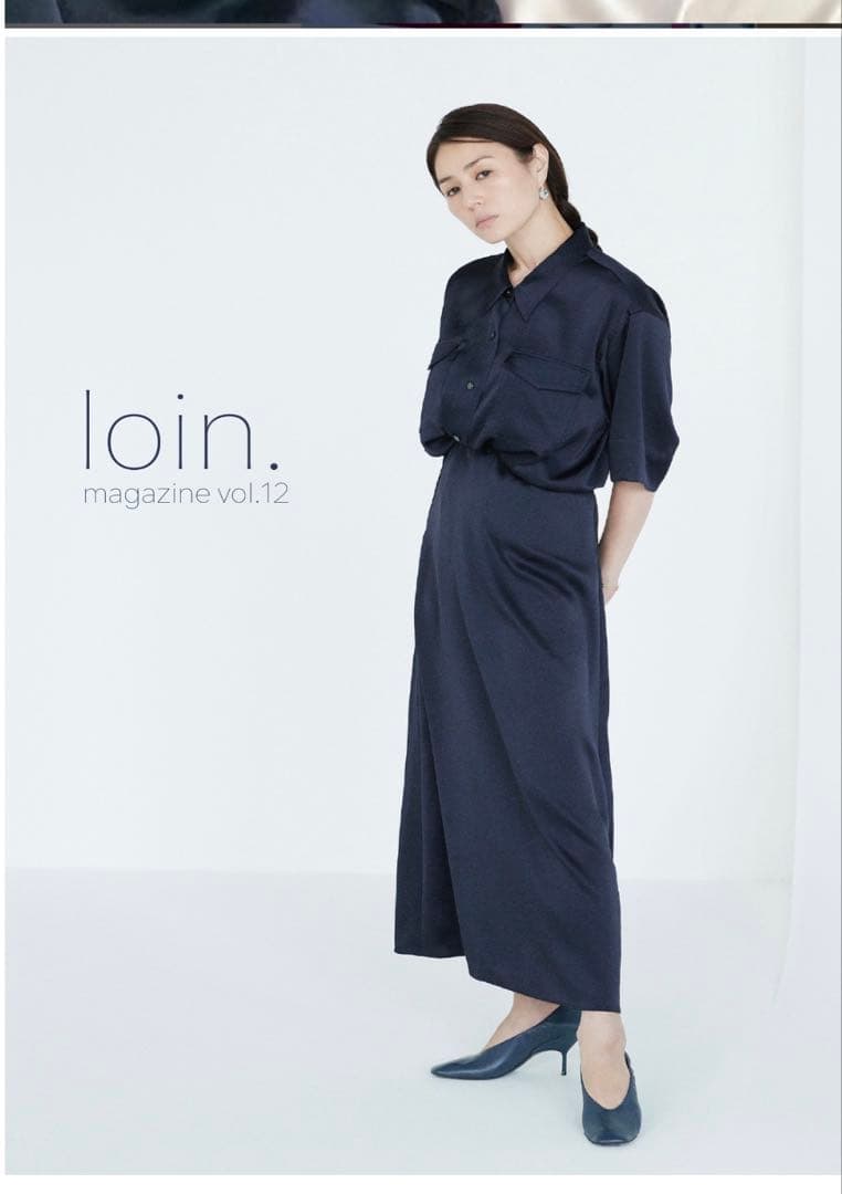 ロワン　loin 井川遥　サテンボタンシャツ