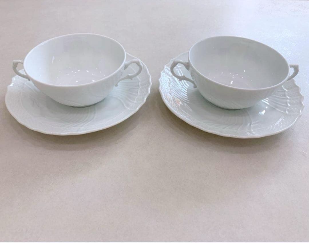 リチャードジノリ スープカップ&ソーサー ペア セット ベッキオホワイト