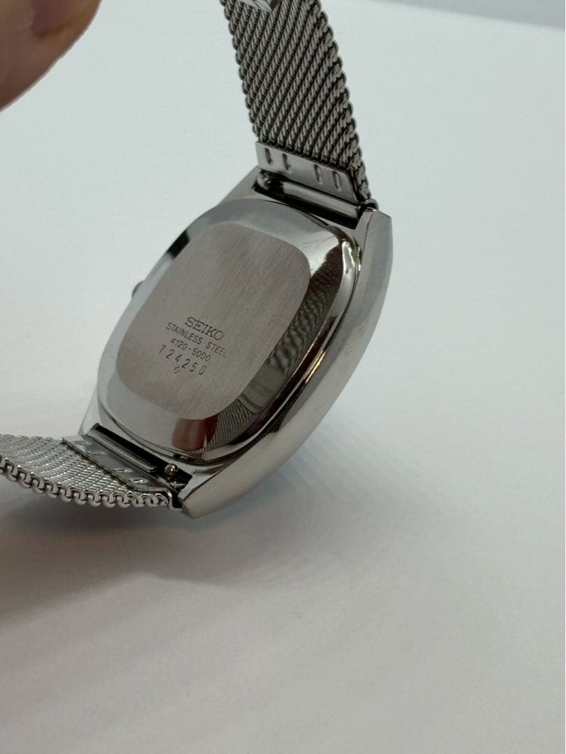 SEIKO セイコー emblem メンズ 腕時計 スクエア　ブルー文字盤