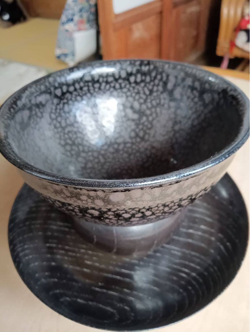 油滴天目台(木製)茶碗　値下げしました‼︎