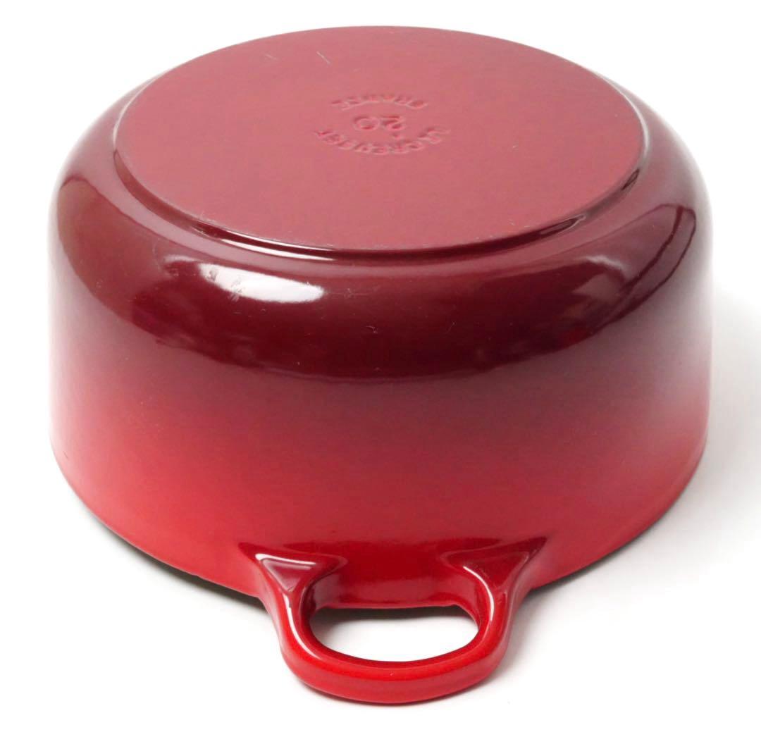 【美品】LE CREUSET　ココット ロンド チェリーレッド　20cm