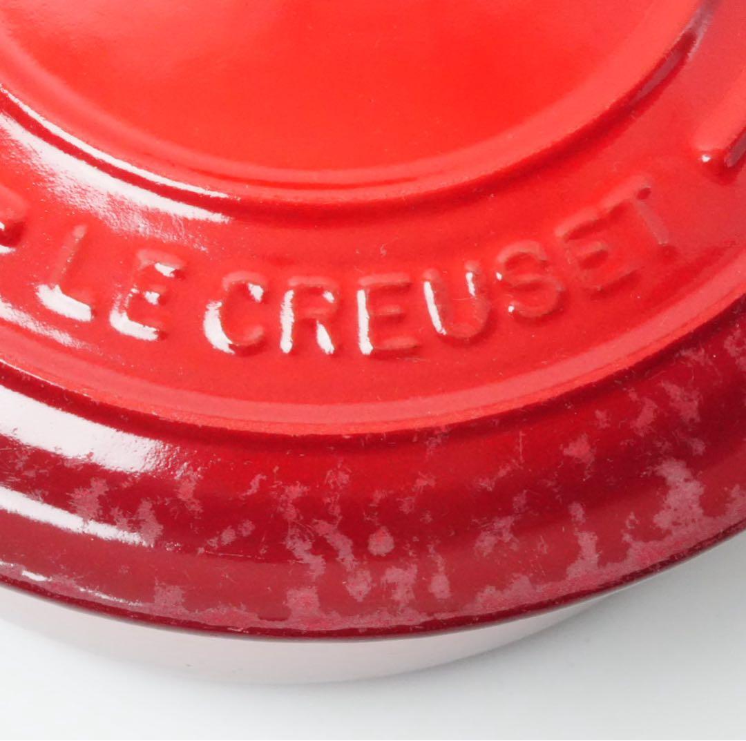 【美品】LE CREUSET　ココット ロンド チェリーレッド　20cm