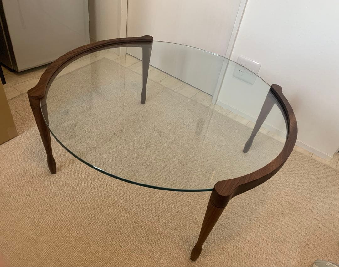 ACTUSガラス円卓テーブル