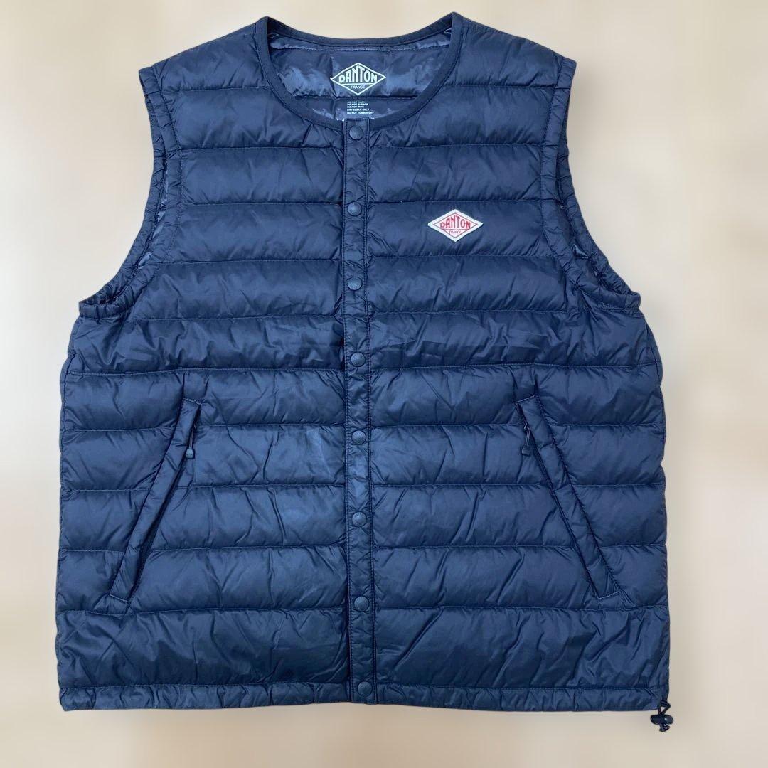 激レア美品！ DANTON ブラック ダウンベスト 36