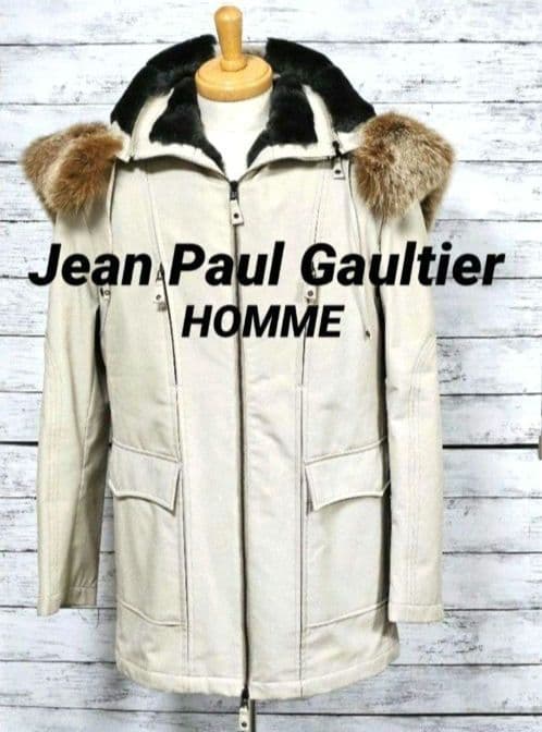 【新品】ジャンポールゴルチェオム☆フォックス フーデッドコート☆50