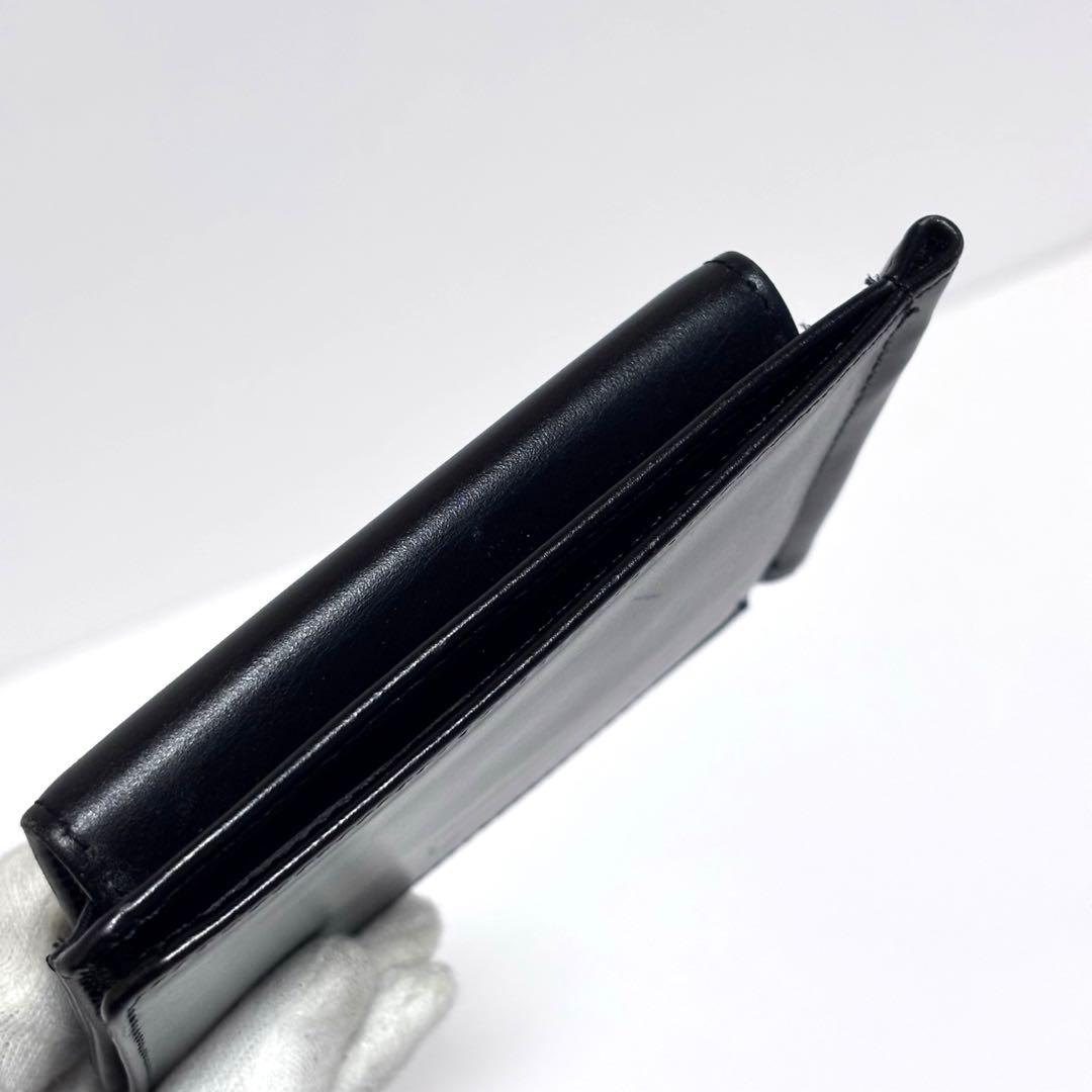 【現行品】グレンロイヤル マネークリップ 小銭入れ付 ブラック レザー 薄マチ