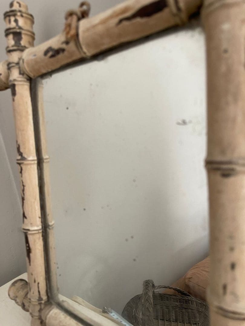 【え12】15 フランス　アンティーク　鏡　壁掛け