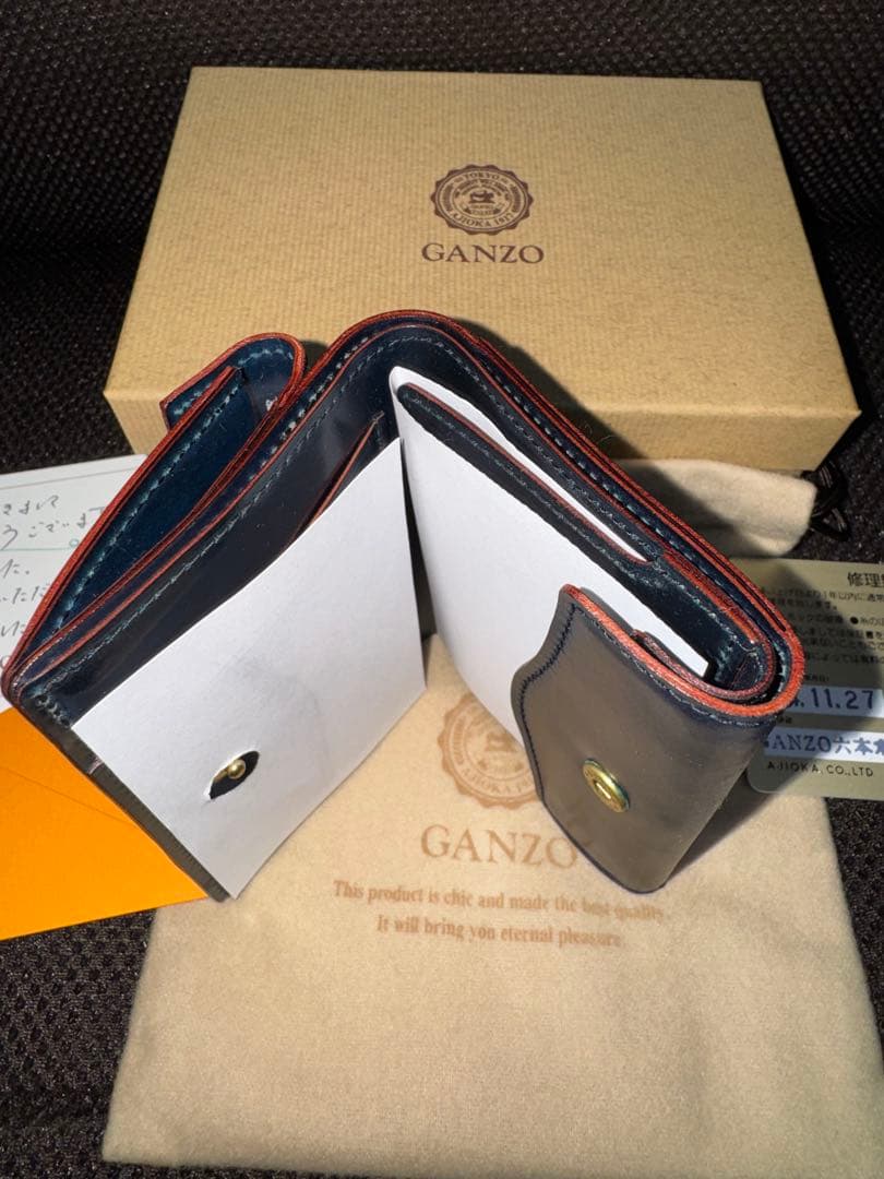 【未使用】ganzo六本木店限定スマート三つ折りウォレット