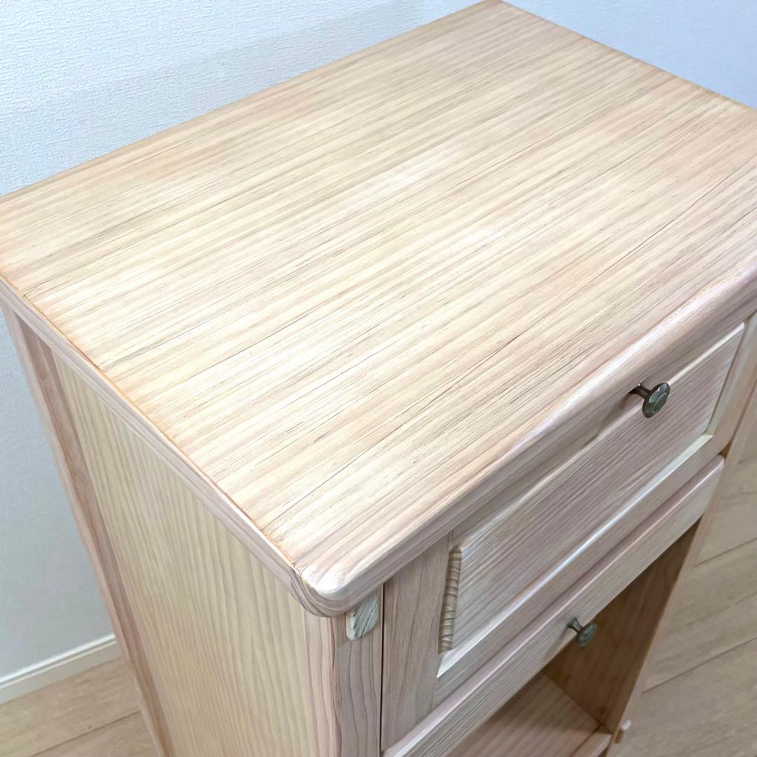 そ103【美品】フレンチカントリー ナチュラル木製 電話台 FAX台 チェスト