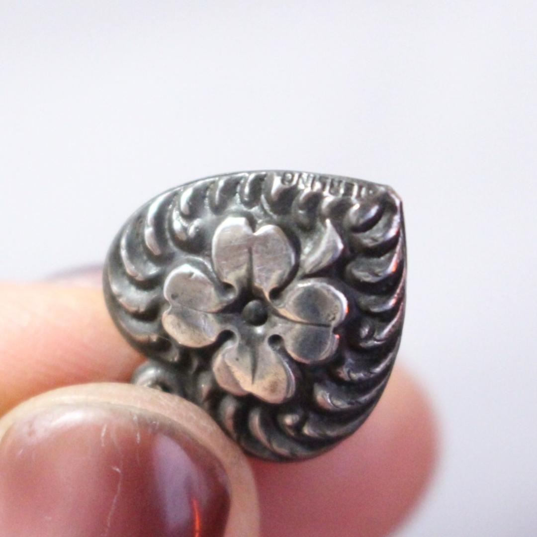 40s　スウィートハートジュエリー　シャムロック　シルバー　クローバー　四葉