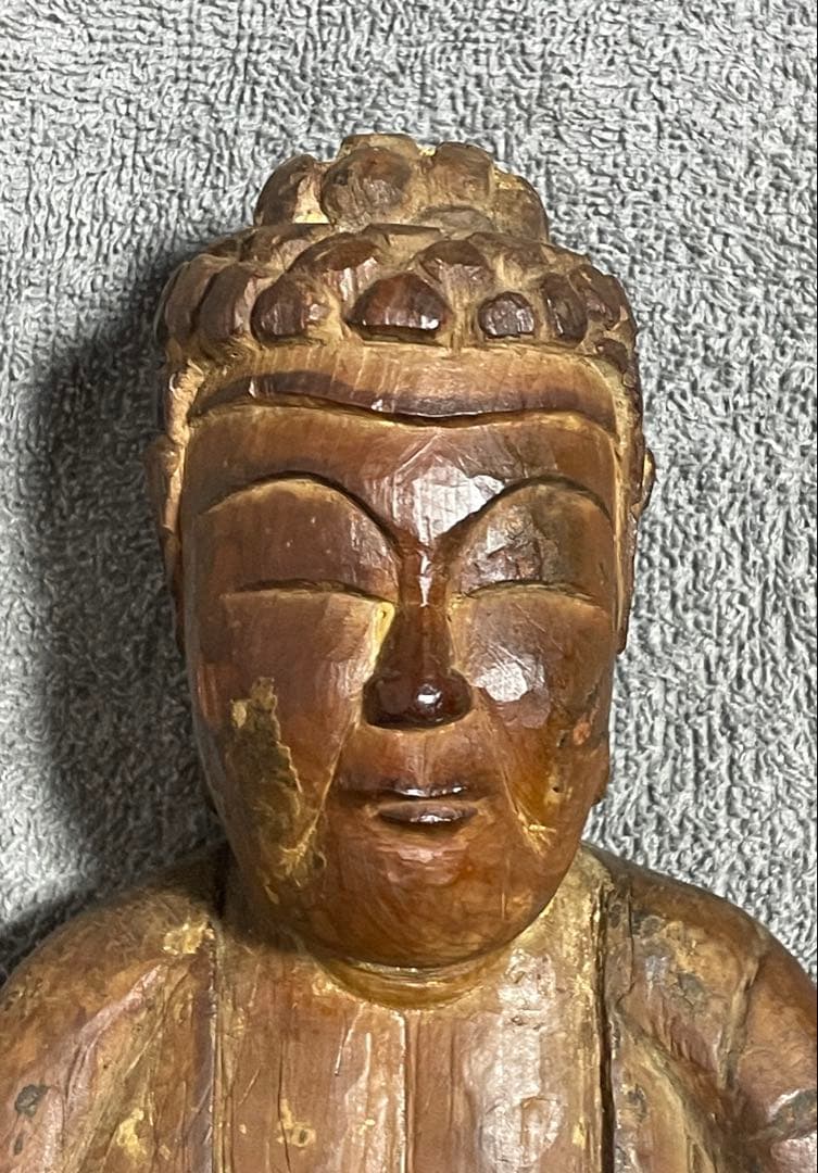 アンティーク　木製仏像