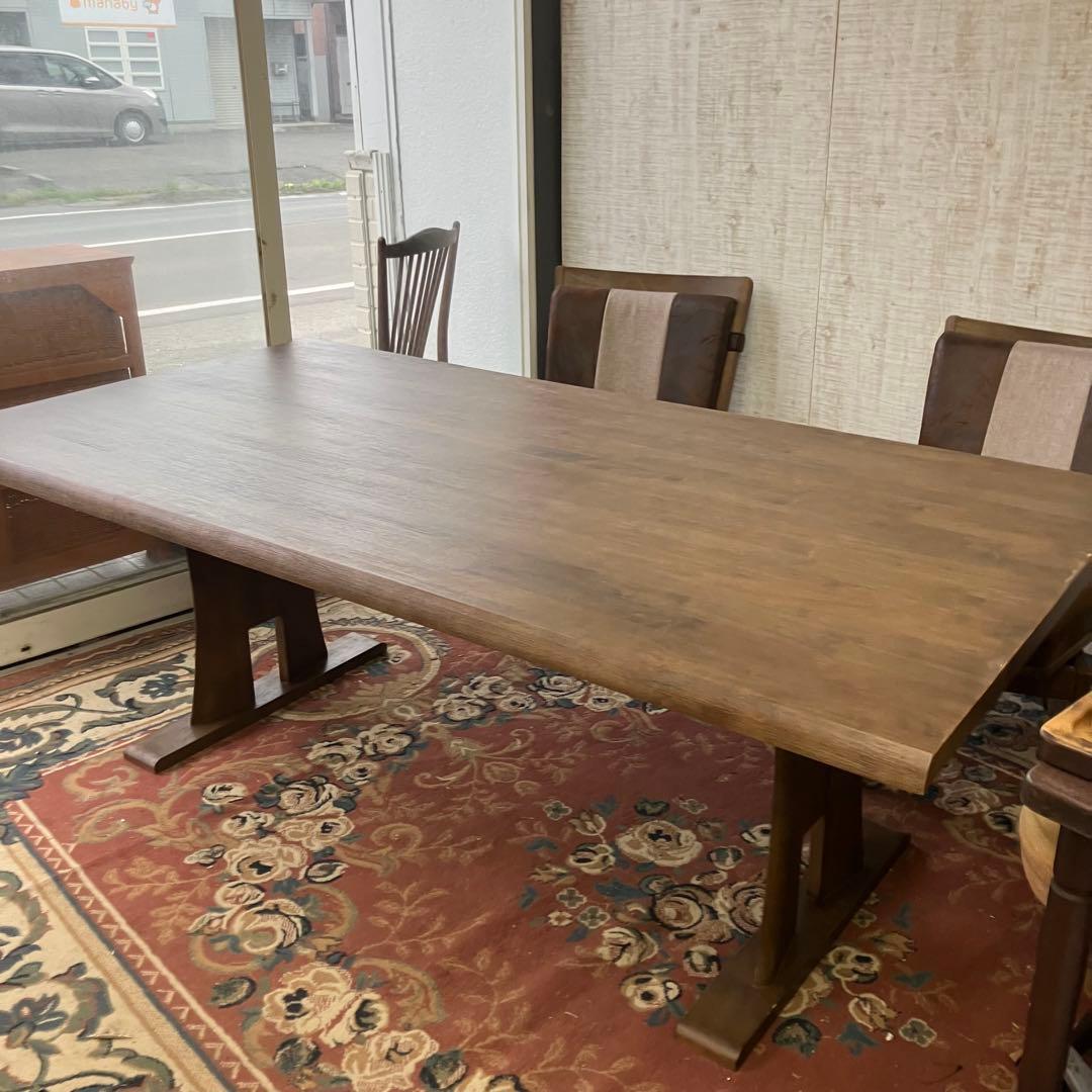 ②北欧レトロ 上久商店 大川家具 ノゾミ 回転式 天然木製椅子 アームレスチェア