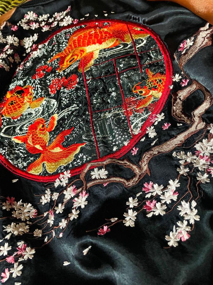 スカジャン　金魚　花旅楽団　Mサイズ　期間限定値下げ中