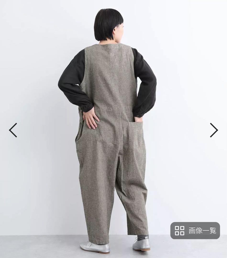 再値下げ　コットンリネン　サロペット　blissbunch 　ナチュラン