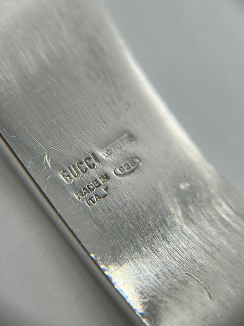 グッチ GUCCI Gカットアウト プレート バングル　SV925