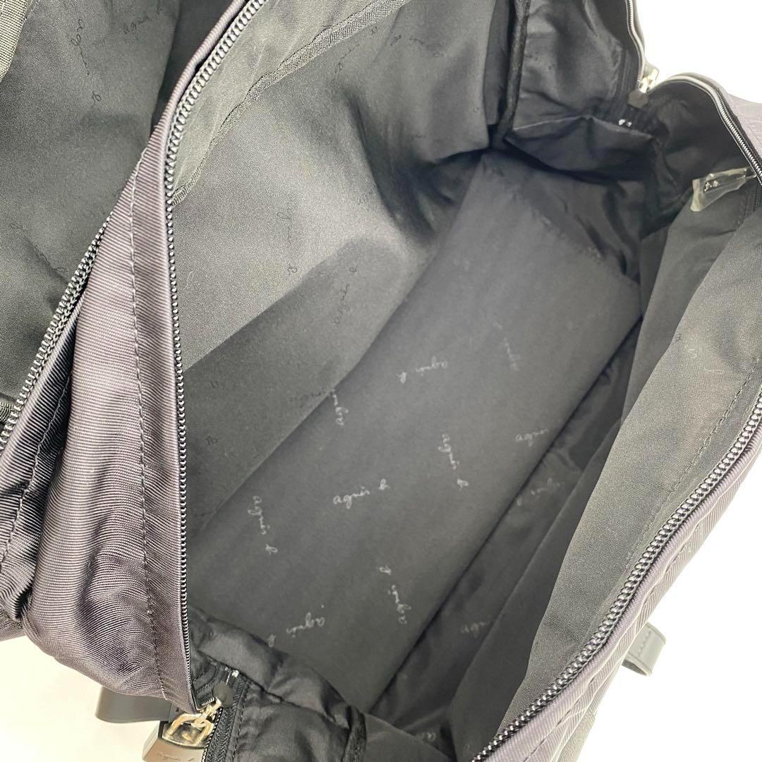 【未使用級】アニエスベー ボヤージュ ミニボストン 2way ナイロン ブラック