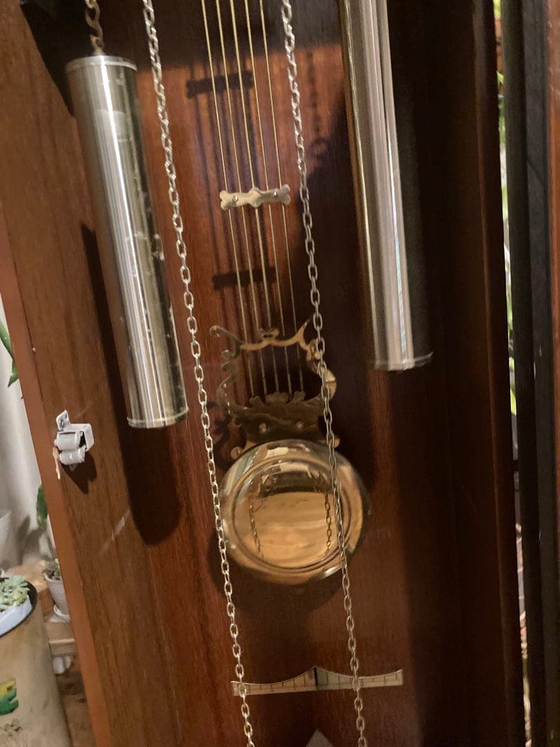 昭和レトロ　ホールクロックTempus Fugit アラーム 古時計 電池式