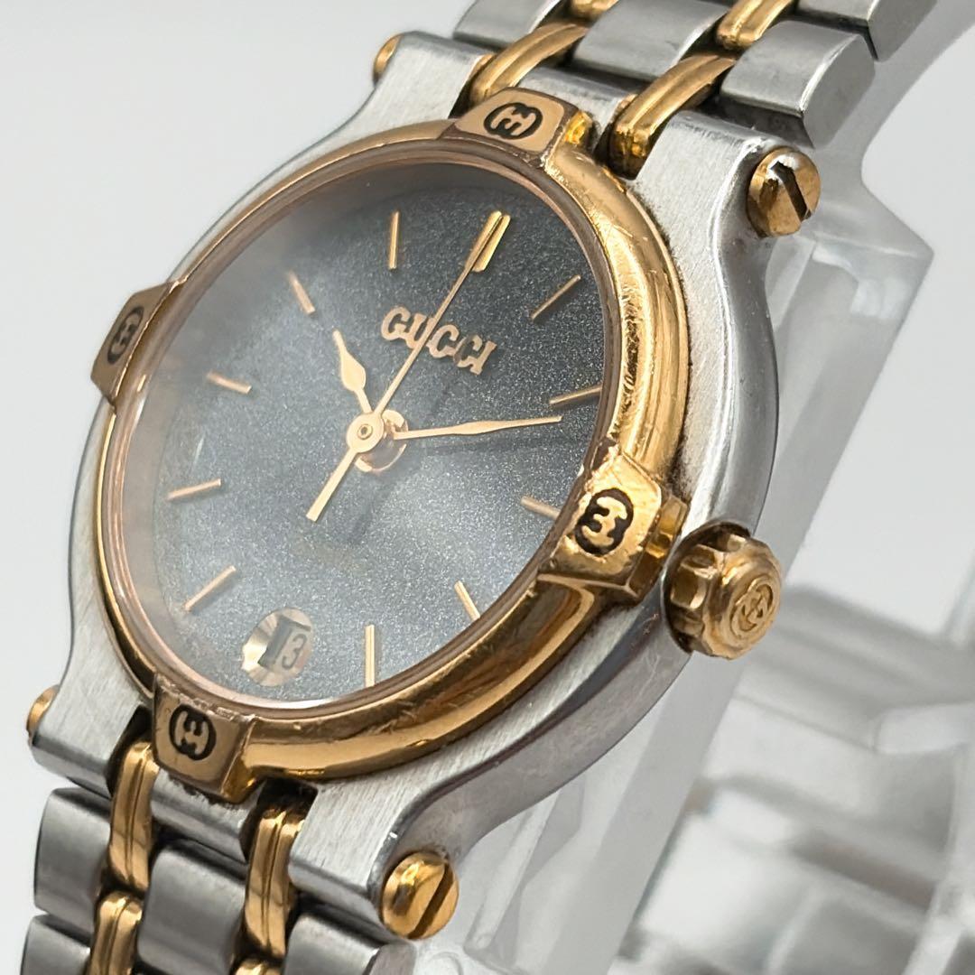 GUCCI グッチ 9000L ゴールド コンビカラー 希少　新品電池交換済