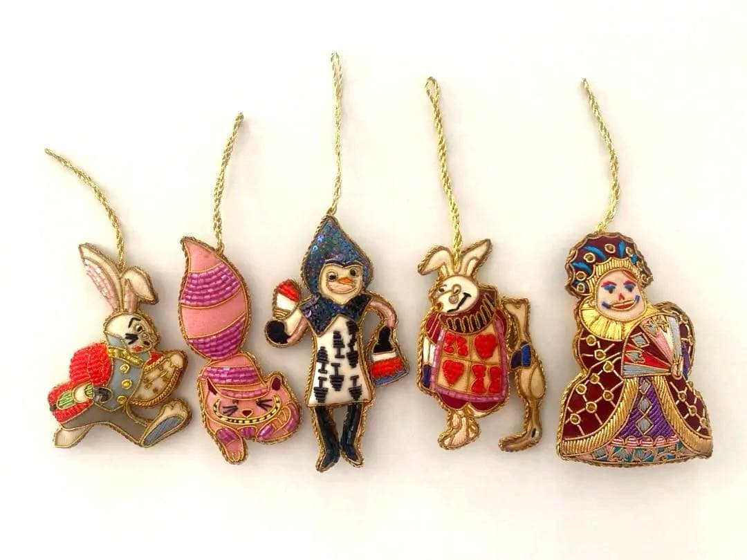 アリス 田川啓二 TILIA ビーズ刺繍オーナメント 5点セット