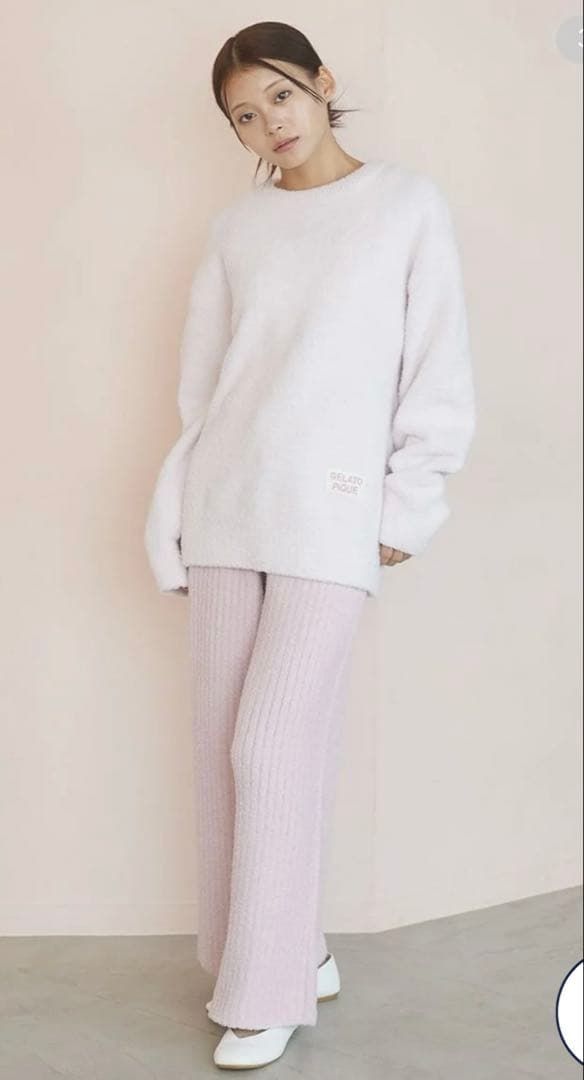 ジェラートピケ　カラフルパウダープルオーバー&ロングパンツ