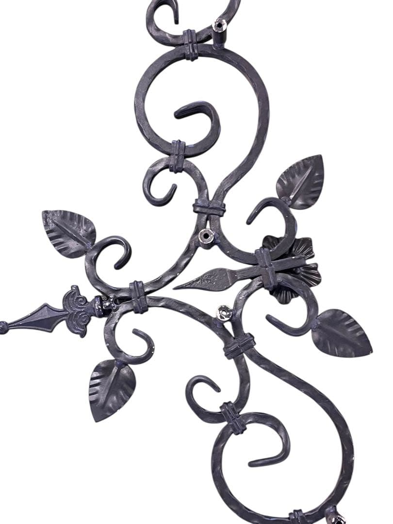 アンティークハンドメイドアイアン製オーナメント 79 cm x 35 cm