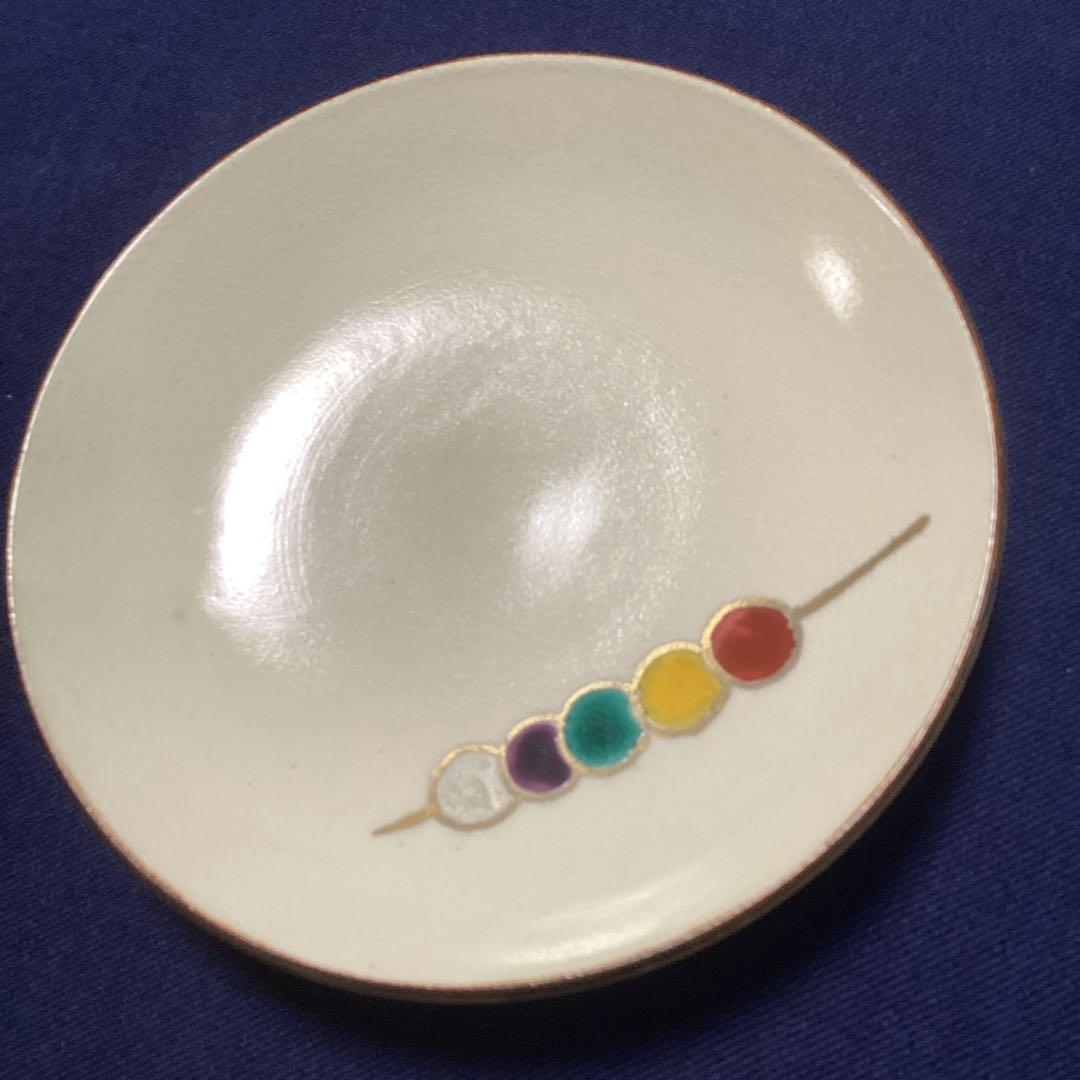 京焼色絵都おどり絵小皿　10客　新品未使用