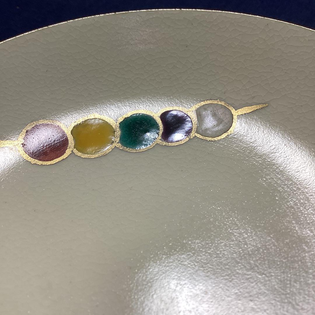 京焼色絵都おどり絵小皿　10客　新品未使用