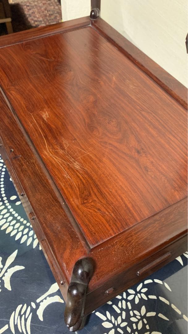 【専用】花梨？紫檀？無垢材　高級銘木　特大　盆栽　美術品　台座　天板一枚板