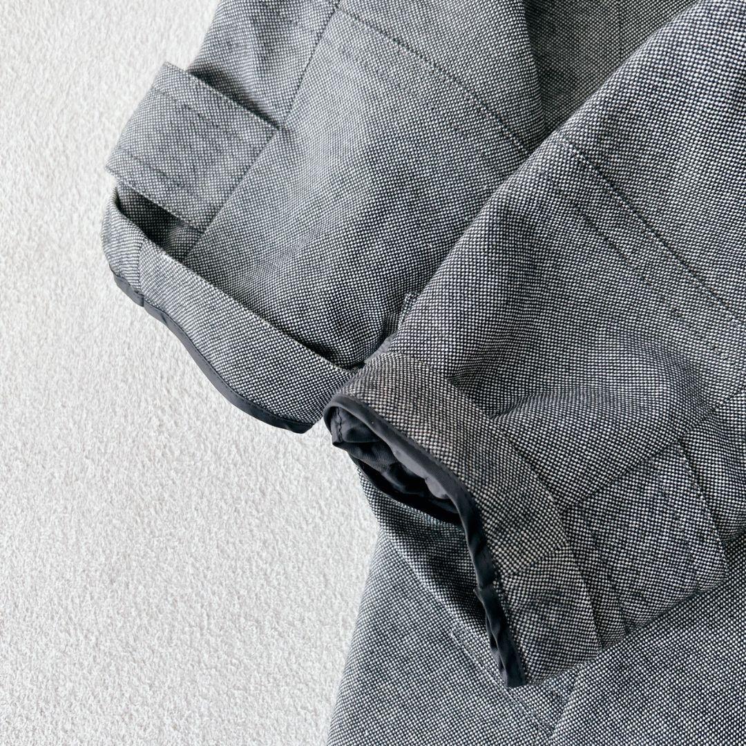 バーバリーブラックレーベル ラビットファー ステンカラーコート 中綿キルティング