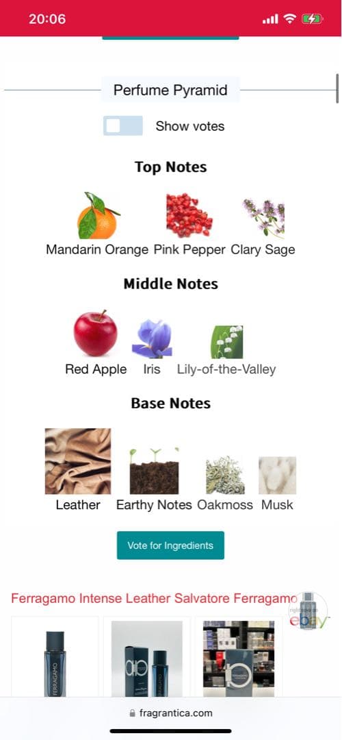 香水(男性用) Ferragamo Intense Leather 100 ml.