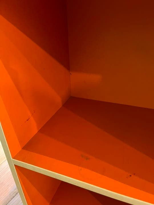 オレンジ カラーボックス 昭和レトロ レトロポップ インテリア 当時物