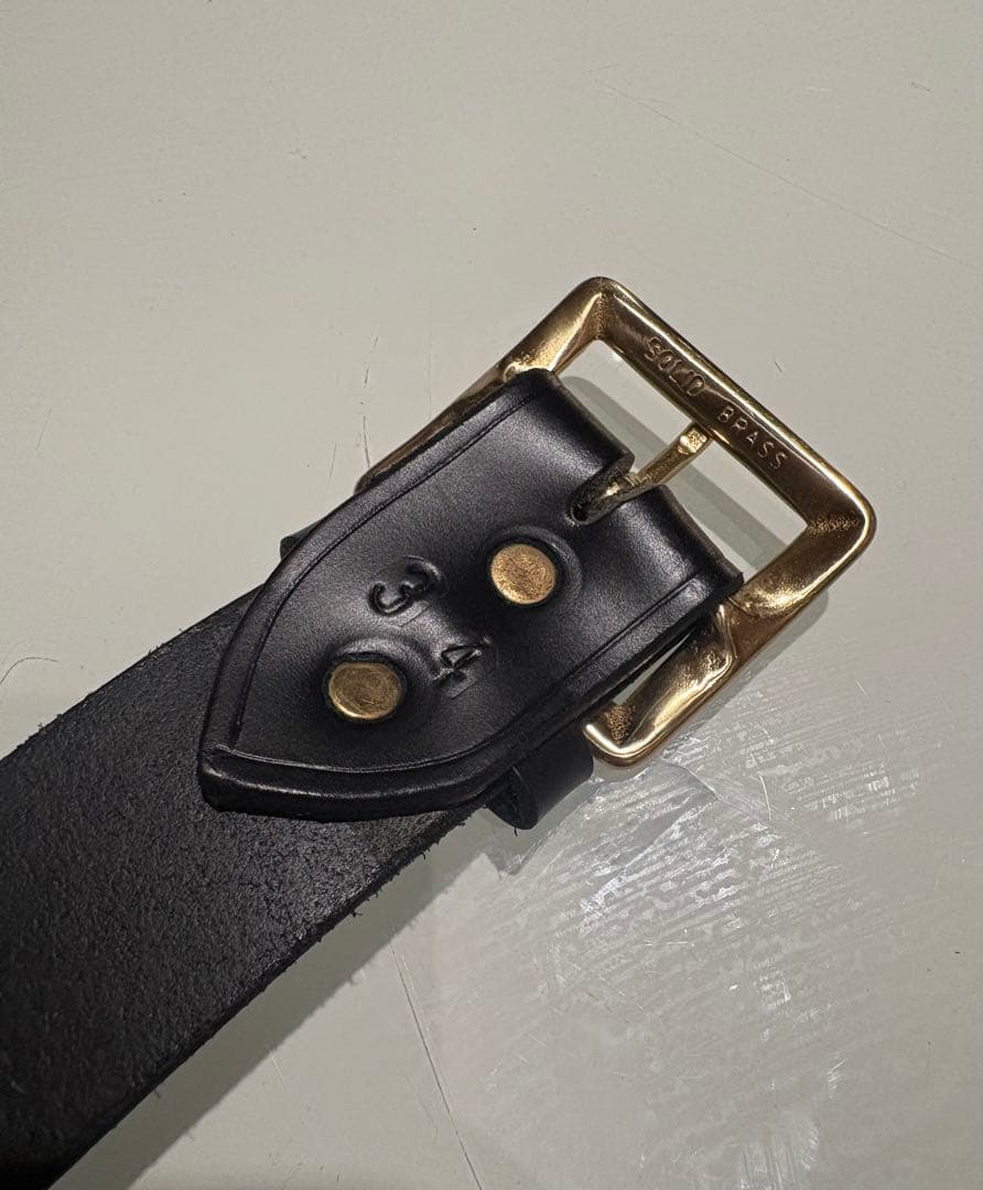 【デッド】 ソウルス（Solesu）レザーベルト☆ブラック☆アメリカ製☆W34