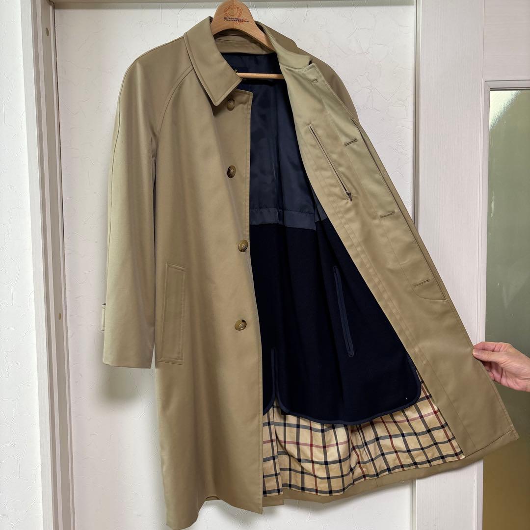 ブルックスブラザーズ ベージュ ステンカラーコート チェック裏地　サイズ36