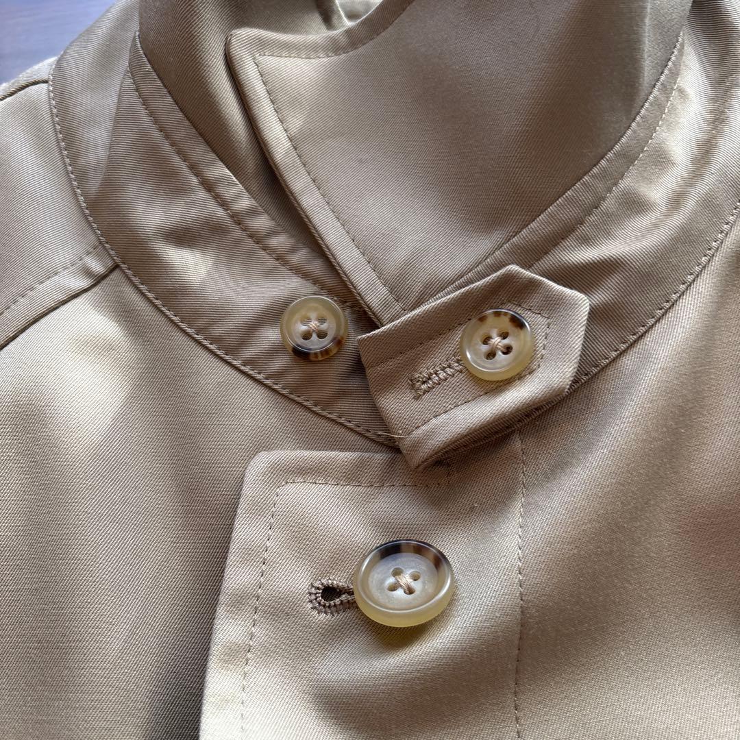 ブルックスブラザーズ ベージュ ステンカラーコート チェック裏地　サイズ36